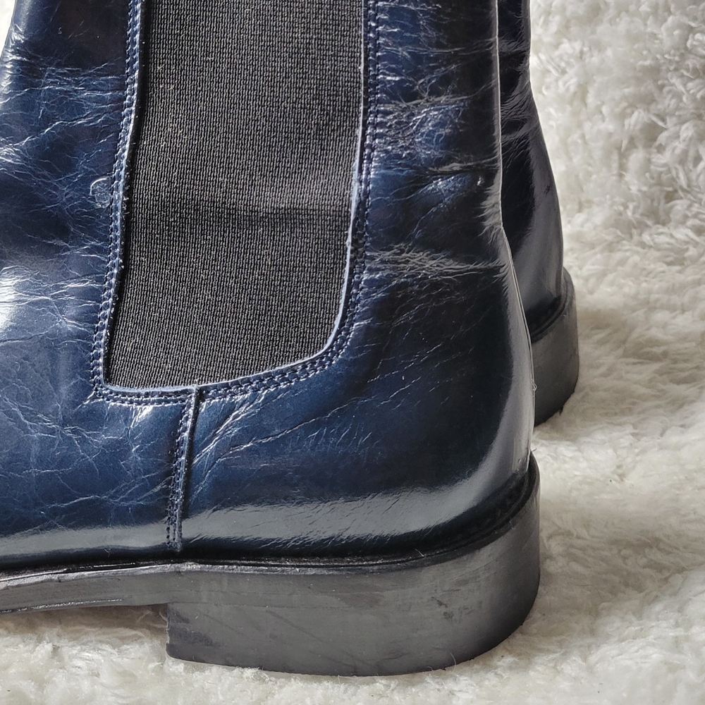 🔥🔥MADE IN SPAIN L'INTERVALLE Women's Navy Ankle Boots Barely Worn - Picture 11 of 16